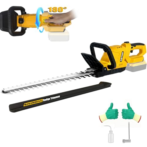 Hedge Trimmer Cordless 20.4" Compatible with DEWALT 20V MAX Battery - size: 20 IN