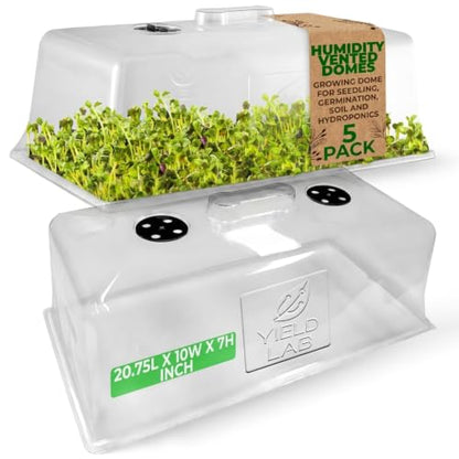7 Inch Clone Dome - 5 Pack Humidity Vented Domes - Plant Growing - color: Clear, size: 5-Pack