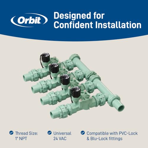 Orbit 4-Valve Heavy Duty Preassembled Sprinkler Manifold - 57257 - size: 4-Valve, style: 4-Valve