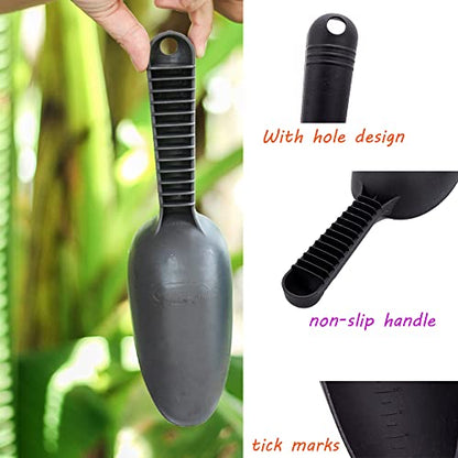 Plastic Garden Shovel Plant Hand Trowels 3 Pack Soil Planting Digging Transplanting Multi-Function Beach Sand Pet's Food Scoop Garden Tools - size: Small
