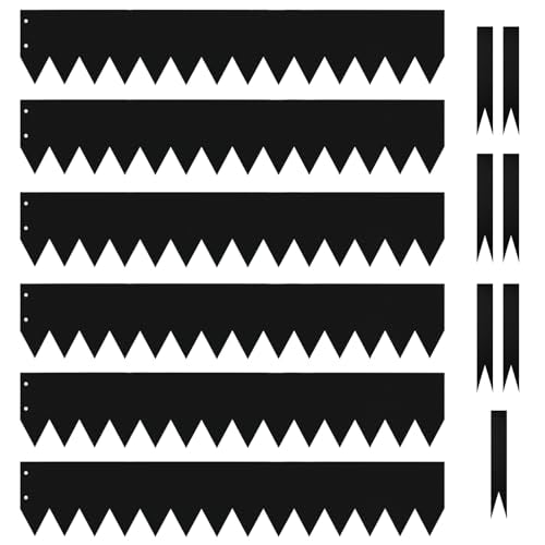 20ft. 40" L × 6" H Metal Landscape Edging, 6 Pack Garden Border - color: Black, size: 6 inches