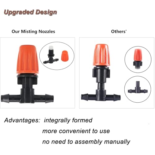 50 Pcs Adjustable Micro Spray Irrigation Emitters for Garden Irrigation - color: Tee Connector