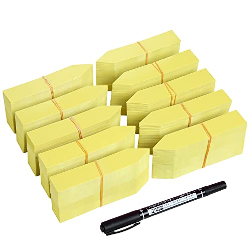 1000 Pcs Plant Tags, 4 Inch Plastic Garden Plant Pot Markers Waterproof Plant Labels, Yellow - color: Yellow