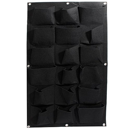 Ogrmar 18 Pockets Wall Planter Breathable Vertical Garden Planter Grow Bag - size: 18 Pockets