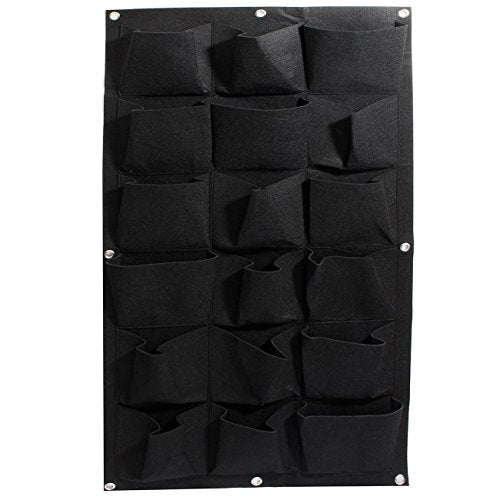 Ogrmar 18 Pockets Wall Planter Breathable Vertical Garden Planter Grow Bag - size: 18 Pockets