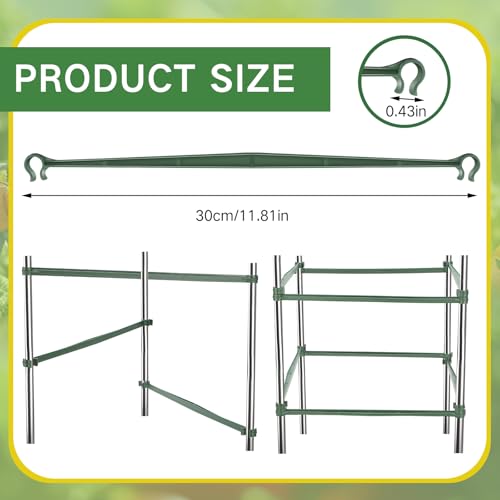 200 Pcs Plant Stake Arm for Tomato Cage, 11.8",16mm - size: 11.81in×0.43in