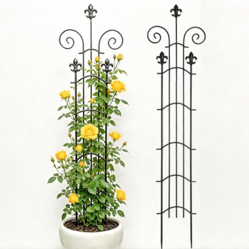 47" Trellis for Climbing Plants Indoor Pot Durable Metal Support for Vines - size: 47"H