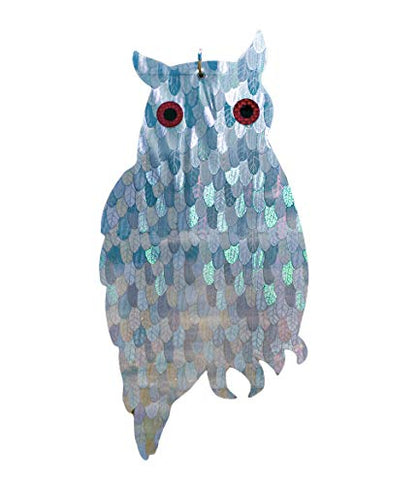 Holographic Owl Bird Deterrent- Scares Birds Away from Buildings, patios, Balconies and Gardens