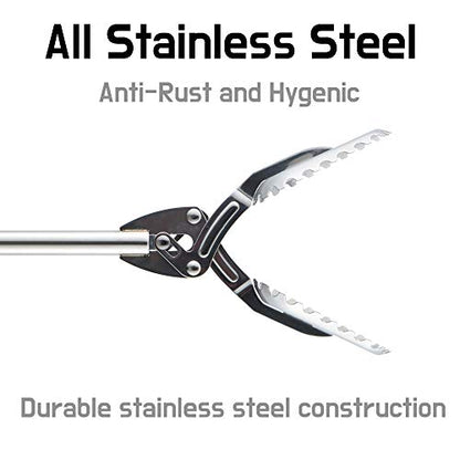 FTH Stainless Steel Grabber Reacher Pickup Tool Heavy Duty Trash Picker 40" - color: 40 Inch