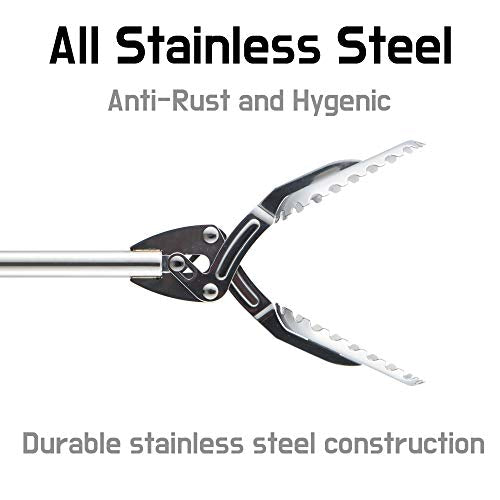 FTH Stainless Steel Grabber Reacher Pickup Tool Heavy Duty Trash Picker 60" - color: 60 Inch
