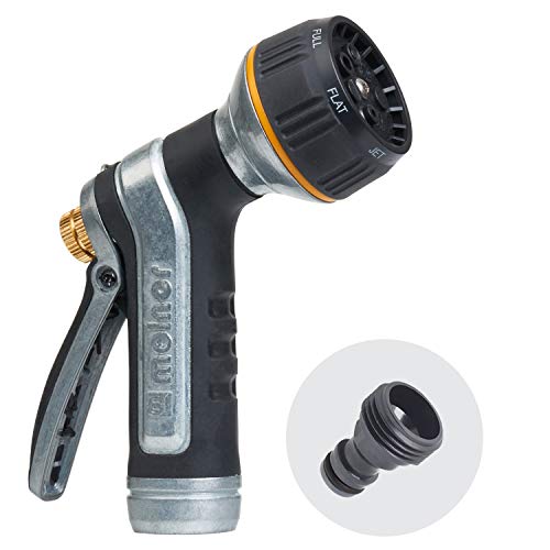 Melnor XT Metal 7-Pattern Hose Nozzle: Rear Trigger, Slip-Resistant Grip - size: Multi-Pattern, style: Heavyweight Rear Trigger