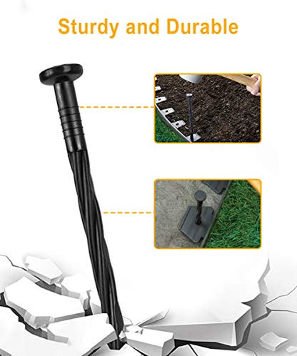 50-Pack 8-Inch Plastic Landscape Stakes,Spiral Edging Spikes Landscape Anchoring Spikes for Paver Edging, Weed Barrier, Artificial Turf & More Weed Barrier, Artificial Turf & More.