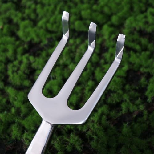 Vctitil Garden Hand Cultivator Rake Aluminum Alloy Soil Loosening Tool for Gardening and Leaf Gathering