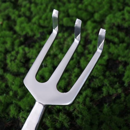 Vctitil Garden Hand Cultivator Rake Aluminum Alloy Soil Loosening Tool for Gardening and Leaf Gathering
