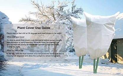 Gardzen 5-Pack Heavy Duty Plant Covers Freeze Protection, 54”×72” - size: 54” × 72”