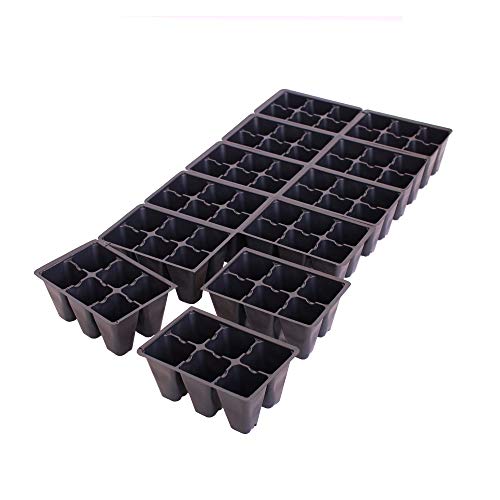 Handy Pantry Black Plastic Garden Tray Inserts – 20 Sheets, 72 Planting - size: 20 Sheets