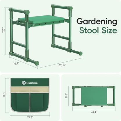 Housolution Garden Kneeler and Seat with Anti-Tipping Extendable Legs