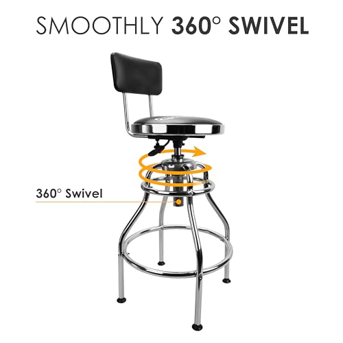 Olympia Tools 82-738 Adjustable Hydraulic Work Stool, Black - style: L - Shaped