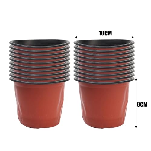 20Pcs Flexible Plant Nursery Pots Plastic Flower Plant Container for Succulents Seedlings Cuttings Transplant