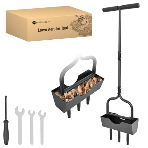 Yesker Lawn Aerator Coring Tool with Soil Core Tray - size: 39 Inches