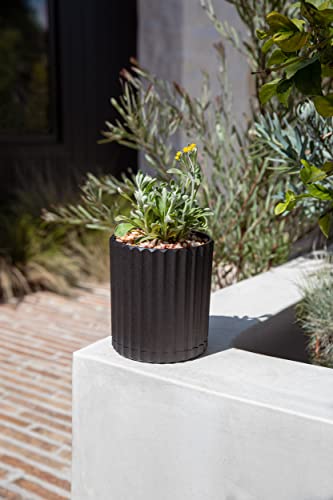Veradek Demi Series Demi 6" Planter w/Tray - Black, 2 Pack - color: Black, size: 6 inch - 2 Pack