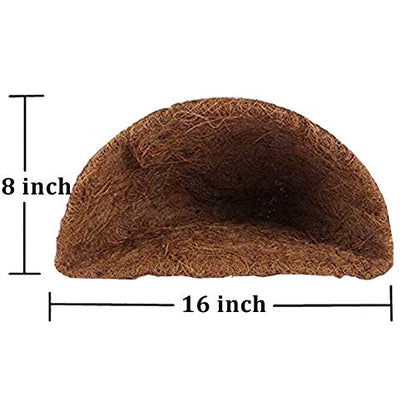 2PCS Half Round Replacement Coco Liner for Hanging Basket Wall Flower Basket Half Circle Wall Planter Coconut Fiber Plant Basket Liner for Garden Planter Flower Pot (16 inch) - size: 16 inch
