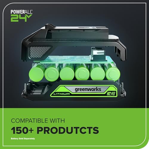 Greenworks 24V 24 in Cordless Hedge Trimmer, 2.0 Ah Battery and Charger - size: 24 in, style: With 2Ah Battery