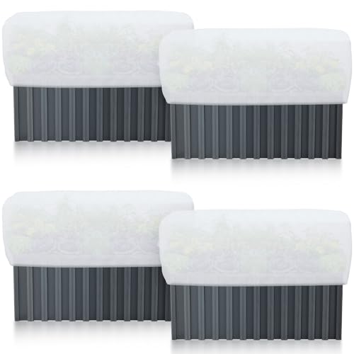 VitalCozy 4 Pcs Winter Plant Covers Freeze Protection 3.6 x 1.5 x 1.3 ft - color: White, size: 3.6 x 1.5 x 1.3 ft