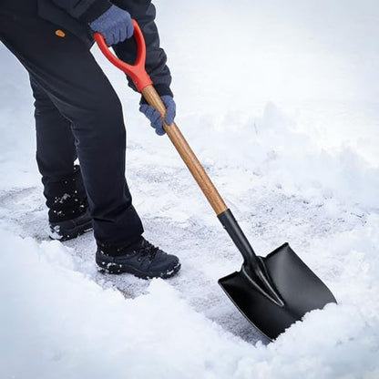41" Round Shovel, Car Snow Shovel, Garden Tool with D-Handle