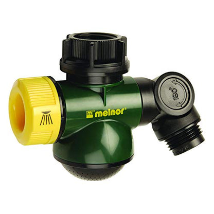 Melnor 65075-AMZ Wash & Fill Hose Connection Hub with 2 Hose Washers