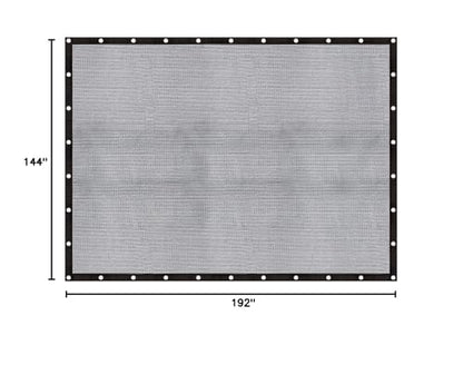 Cool Area 60-70% Mesh Tarp Shade Screen with Grommets, 12x16ft, Black - size: 1 2'X1 6'