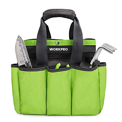 WORKPRO Garden Tool Bag, 8 Pockets Gardening Bag - color: Green