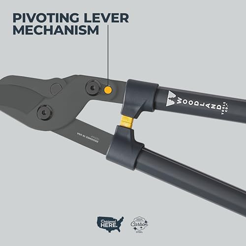 Woodland Tools Heavy Duty Lopper – 28 Inch Lever-Action Branch Cutter with Bypass Blade and Non Slip Grip – Manual Tree Limb Cutter for Thick Branches and Tough Yard Work - style: Heavy Duty Lopper