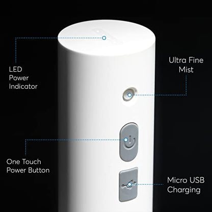 The Watering Vine Automatic Electric Spray Bottle Mister - Continuous Rechargeable Battery Sprayer for Misting Plants, Household Cleaning, Hairstyling (25 oz)