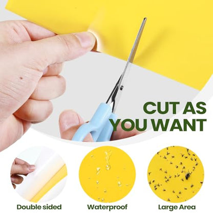 Qualirey 250 Pcs 6 x 8 in Yellow Sticky Traps for Gnats Plant Insect Trap - color: Yellow