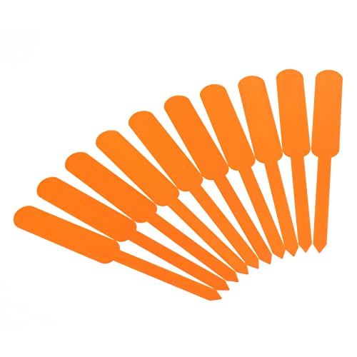 PATIKIL Plant Labels, 200Pcs PP Rectangle Marker Tags for Outdoor Indoor Garden, Orange - color: Orange