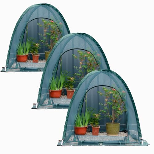 Pop up Gardening Net Cover,36x36x39 inch Pack of 3 Pest Guard Cover for Vegetables Fruits Durable Plant Gardening Net Pop-Up Chicken Pen for Small Animals Outdoor Run and Pet Enclosure - size: 36x36x39 inches