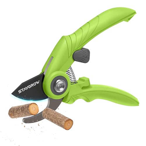 Garden Shears 6.9" Pruning Shears for Gardening Green - size: 6.9 Inch Bypass Green