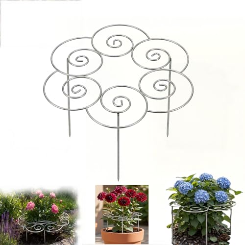 Peony Cages and Supports, Plant Support Garden Stakes, Peony Plant Support - color: M(15.7in)