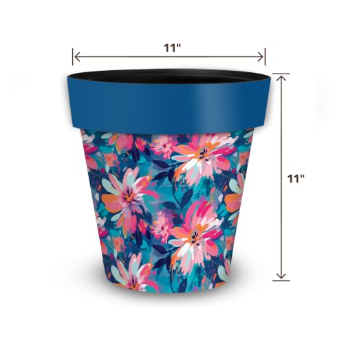 Briarwood Lane Everyday Planter 11.75 x 11 x 11 Abstract Floral Medium - color: Abstract Flor, size: Medium