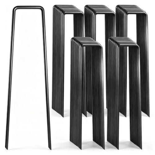 Mysit 6 Inch Landscape Staples 11 Gauge Heavy Duty U Shaped Garden Stakes