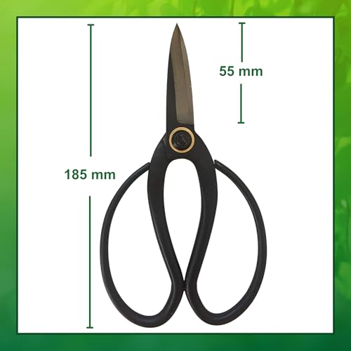 GARDEN GURU Professional Bonsai Scissors 180mm - Traditional Butterfly Bonsai Pruner Shear for Precise Trimming Pruning and Deadheading of Flowers Plants, Japanese Bonsai Garden Tools - style: 180mm