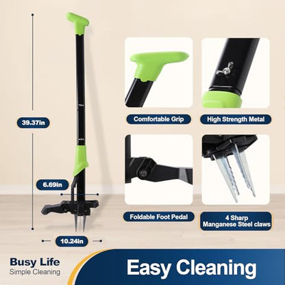 Yocada Stand Up Weed Puller Tool Heavy Duty 4 Manganese Steel Claws