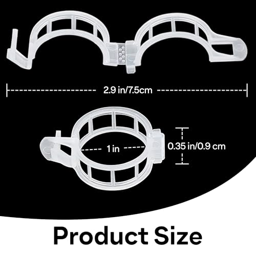180 Pcs Plant Support Clips, Clear Plastic Trellis Clips, Garden Clips, Vegetable Clips, Vine Tomato Clips for Plants Support, Plant Clips for Climbing Plants to Grow Upright & Healthier - RamPro