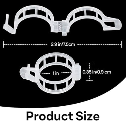 180 Pcs Plant Support Clips, Clear Plastic Trellis Clips, Garden Clips, Vegetable Clips, Vine Tomato Clips for Plants Support, Plant Clips for Climbing Plants to Grow Upright & Healthier - RamPro