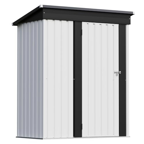Patiowell 5x3 FT Outdoor Storage Shed, White - color: White, size: 5x3 FT