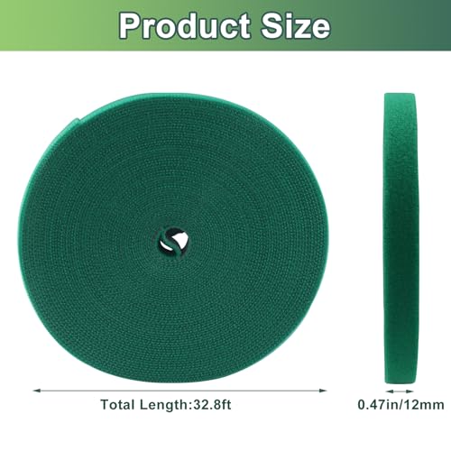 Jiozermi Plant Ties Garden Tape, 32.8 ft x 0.47 Inch, Green - size: 32.8 ft