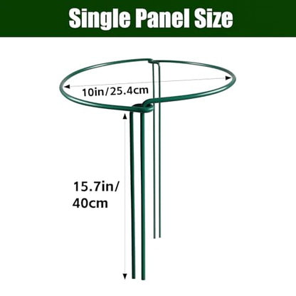 Thealyn 10 Pack Plant Support Stakes, 10" x 16" Peony Cages and Supports - size: 10Pack 10"x16"