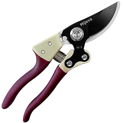 Professional Pruning Shears, Heavy Duty Garden Scissors & Flower Trimmers - color: Purple