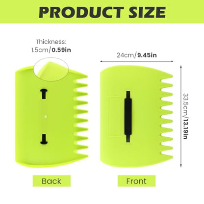2 Sets Leaf Scoops Hand Rakes with 2 Pairs Gloves, Large Lightweight Plastic Leaf Grabbers for Picking Up Leaves, Lawn Debris, Grass Clippings, Garden Yard Waste and Trash